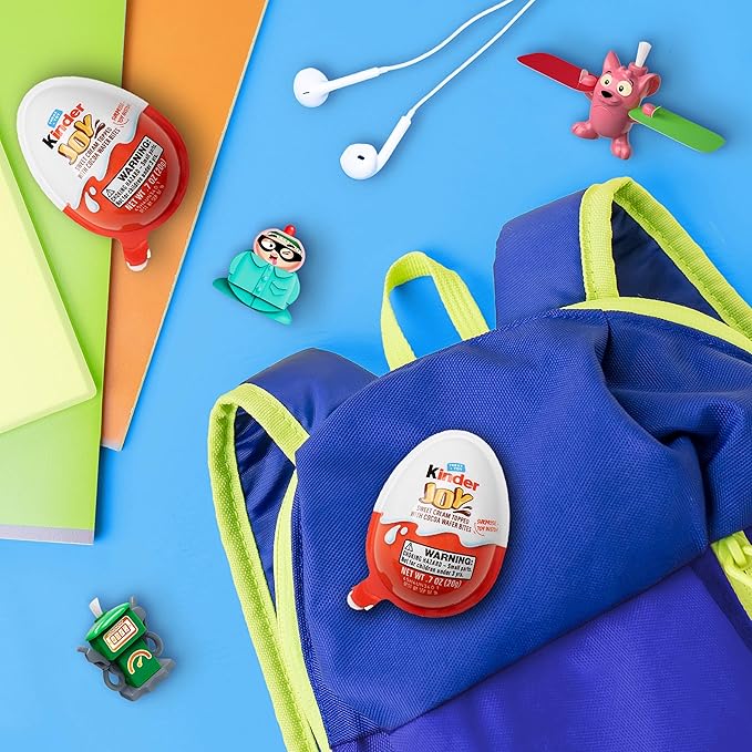 Kinder JOY Eggs 30 Count Individually Wrapped Chocolate Candy Eggs With Toys Inside Perfect Surprise for Kids 21 oz