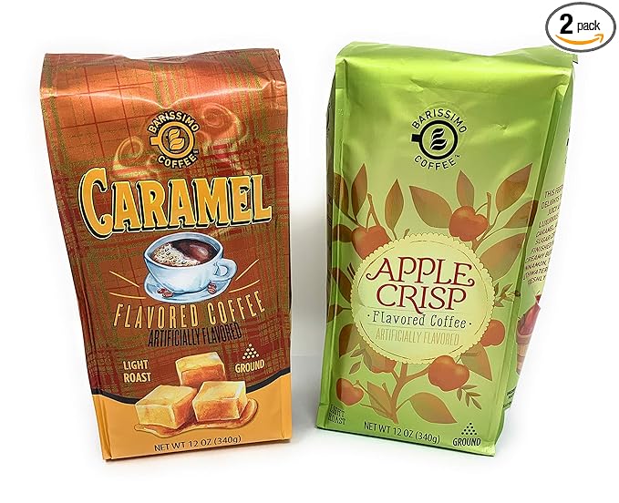 Barissimo Apple Crisp and Caramel Ground Coffee Set 12 oz each Pack of 2