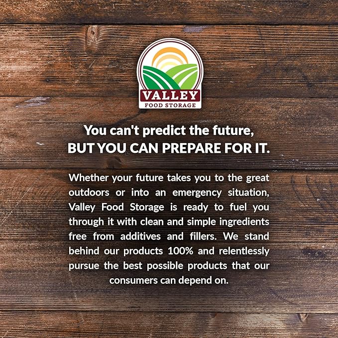 Valley Food Storage Maple Brown Sugar Oatmeal | 10-Bag Bucket 100 Servings | Premium Emergency Food Supply 25 Year Shelf Life | Survival Breakfast Food for Prepper Storage &amp Camping