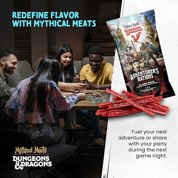 Mythical Meats Dungeons &amp Dragons Eldritch Eats (Warlock) - 12 Jerky Sticks - Honey Ham Pork Stick Gluten Free MSG Free