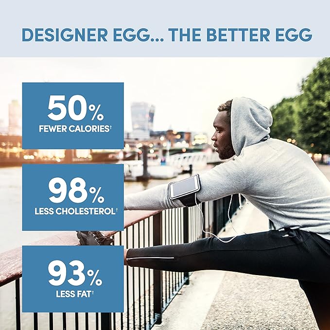 Designer Wellness Designer Egg Natural Egg Yolk &amp Egg White Protein Powder Keto and Paleo Friendly Low Calorie Less Fat and Cholesterol Classic Vanilla 1.55 Pound