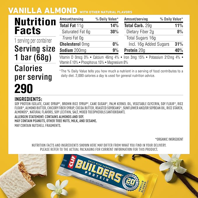 CLIF BUILDERS - Protein Bars - Chocolate - 12 Count + CLIF Builders - Protein Bars - Vanilla - 12 Count
