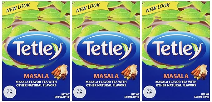 Tetley Tea Masala 72-Count Tea Bags (Pack of 3)