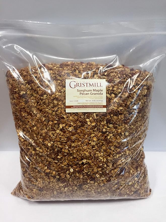 Homestead Gristmill — Non-GMO Chemical-Free All-Natural Sorghum Maple Pecan Granola (10 lb)