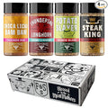 Fire &amp Smoke Society Meat &amp Potatoes Seasoning Variety Pack | BBQ Rubs Gifts for Men Father's Day Gifts | Steak Rub Chicken Burger Seasoning Brisket Rub| Large Spices Set (4-Pack)