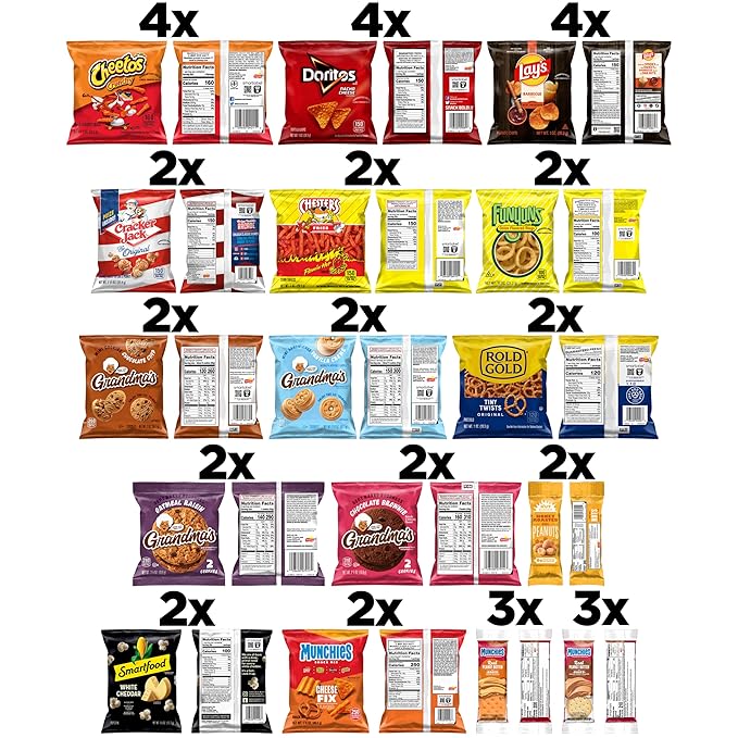 Frito-Lay Ultimate Snack Care Package Variety Assortment of Chips Cookies Crackers &amp More 3.39 Pounds (Pack of 40)