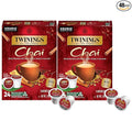 Twinings Chai Black Tea K-Cup Pods for Keurig 24 Count (Pack of 2) Naturally Sweet and Savoury Spice Flavours Caffeinated Enjoy Hot or Iced