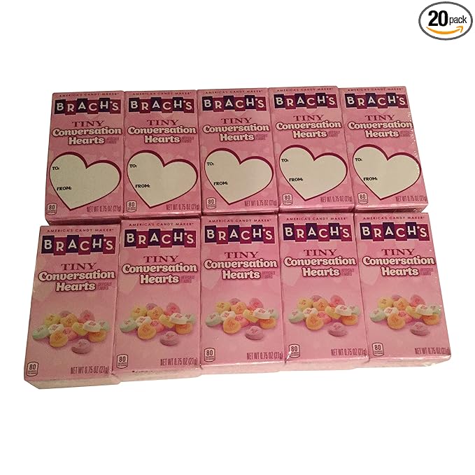 Brach's Tiny Conversation Hearts 0.75 oz Boxes (Pack of 20)