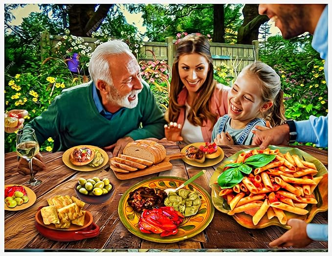 Family Style Imported Italian Gift Basket with Pasta Sauce Antipasto and More