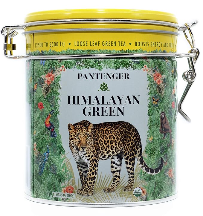 Pantenger Green Tea Loose Leaf - Himalayan Green Tea. 3.5 Ounce (50 servings) Darjeeling Green Tea from High Altitude Tea Garden.