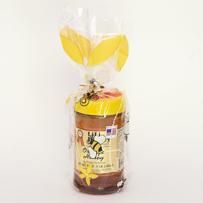 California Raw Orange Honey Grade A 16 Oz. 1Lb Pure 100% Natural Gift Wrapped