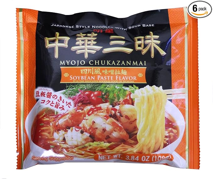 Myojo Chukazanmai Instant Ramen Miso Soybean Paste Flavor 3.84-Ounce (Pack of 6)