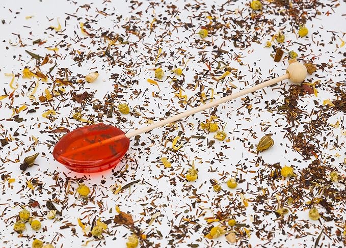 Sweet Stirs Original Flavored American Honey Spoons on Wooden Sticks Gift Pack of 10 (Pomegranate)