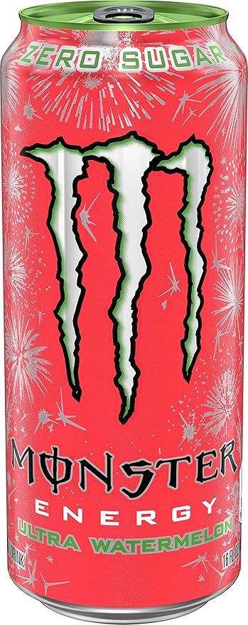Monster Energy Ultra Watermelon Sugar Free Energy Drink 16 Ounce | Pack of 15