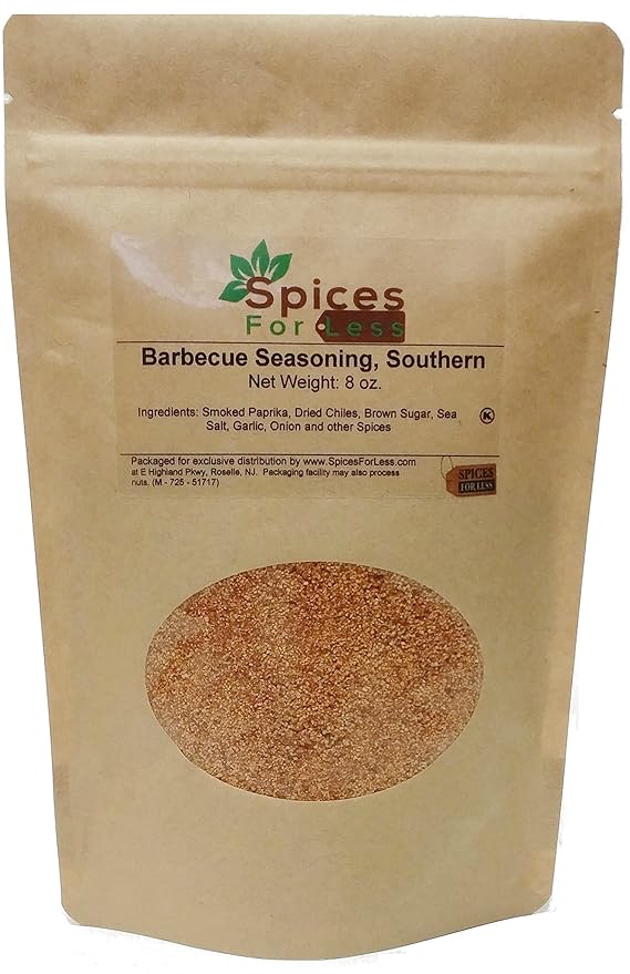 SpicesForLess - BBQ Seasoning Variety Set (4 - 8 oz Pouches) - Kosher - Southern Hickory Chipotle Dry Rubs &amp Applewood Sea Salt (SATISFACTION GUARANTEED)