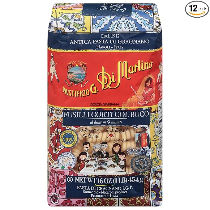 Di Martino Fusilli Corti Col B Pasta 1 lb (Pack of 12)