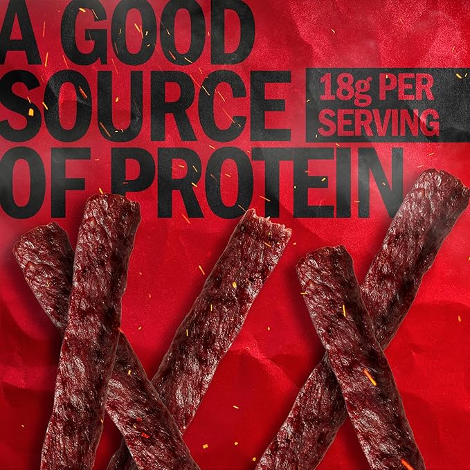 Jack Link's Beef Steak Teriyaki - Protein Snacks Meat Snack with 18g of Protein Made with 100% Beef Individually Wrapped Bulk Snack Pack Keto Friendly - 2 Oz. (12 Count)