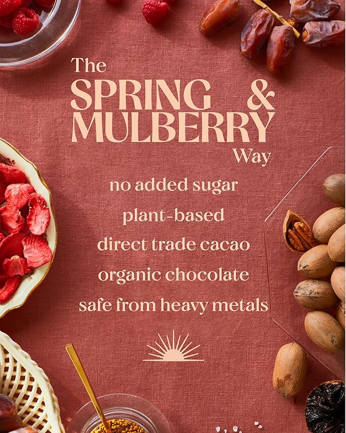 Spring &amp Mulberry Dark Chocolate Bars – Healthy Chocolate Date-Sweetened - Pure Dark 3 Pack
