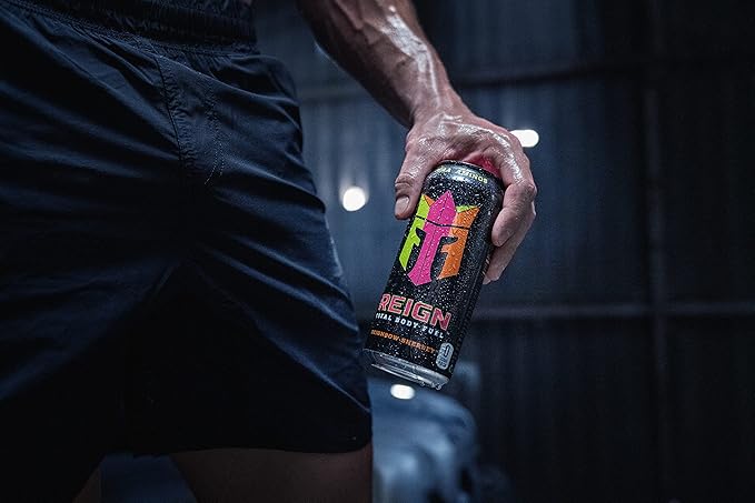 REIGN Total Body Fuel Reignbow Sherbet Fitness &amp Performance Drink 16 Fl Oz (Pack of 12)