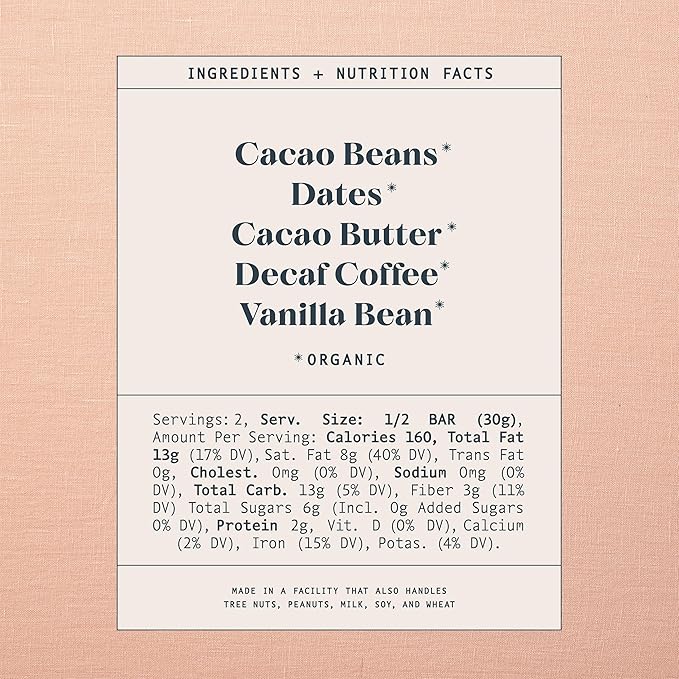 Spring &amp Mulberry Dark Chocolate Bars - Refined Sugar Free Dark Chocolate Sweetened with Dates Healthy Chocolate - Coffee 3 Pack
