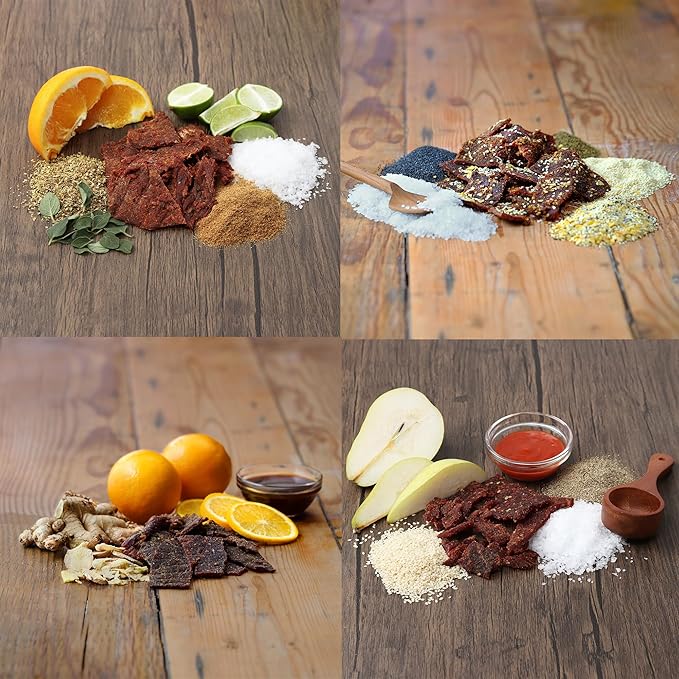 Field Trip Grass Fed Beef Jerky Variety Pack Healthy Gluten Free Snacks All Natural Paleo-Friendly Meat Snacks with No Nitrates Low Carb High Protein Snacks 2.2oz Bag 4 Pack
