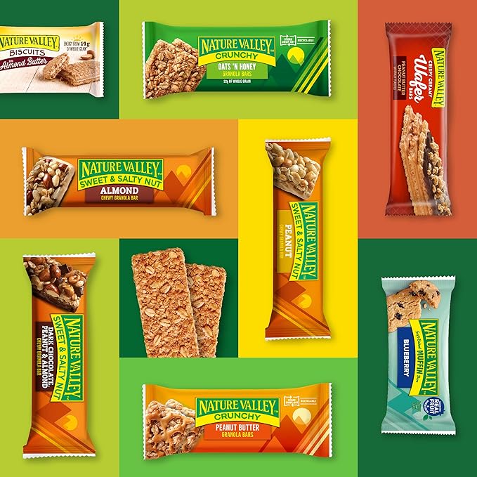 Nature Valley Crunchy Granola Bars Peanut Butter 12 Bars 8.94 OZ (6 Pouches) (Pack of 6)