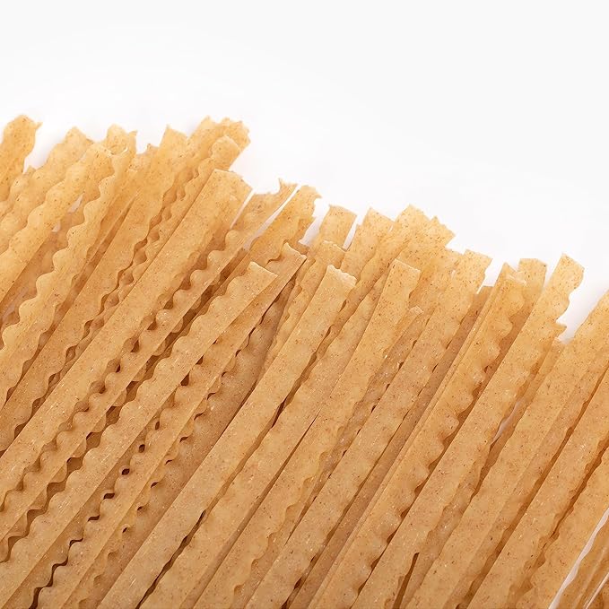Morelli Mafalda Pasta High Fiber Mafaldine Pasta Imported from Italy (Ricciolina Reginette With Bran and Double Wheat Germ) - 8.8 oz / 250 g (Pack of 2)