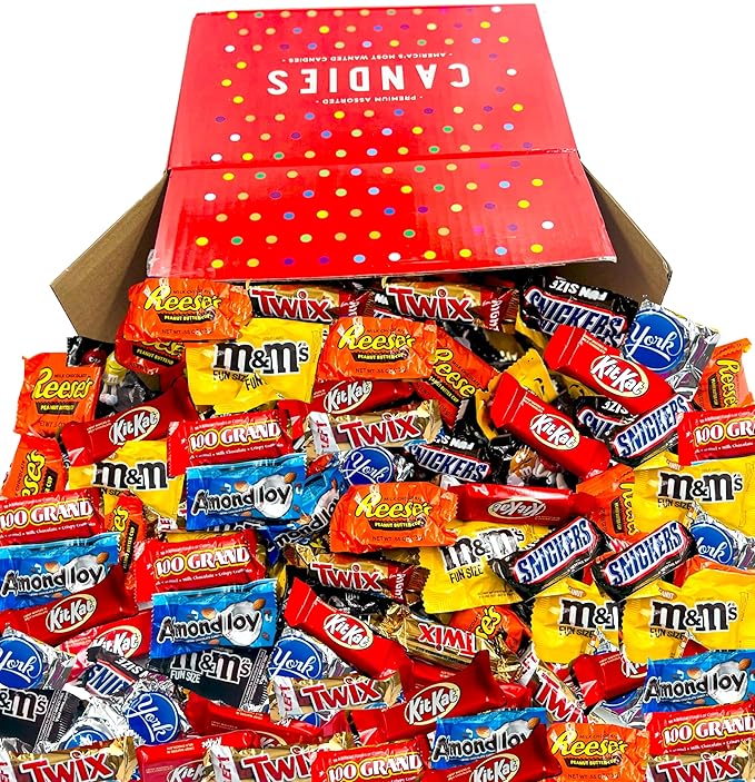 All Chocolate Variety Assortment Mix Bulk GIFT BOX Net Weight 5.6LBS (90 oz 150 Count) Individually Wrapped Chocolate America's Most Favorite Assortments Great for Valentine Easter
