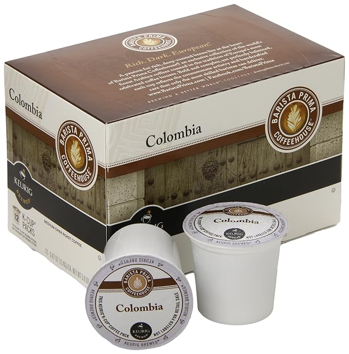 Barista Prima Coffeehouse Coffee Keurig K-Cups Colombia 72 Count