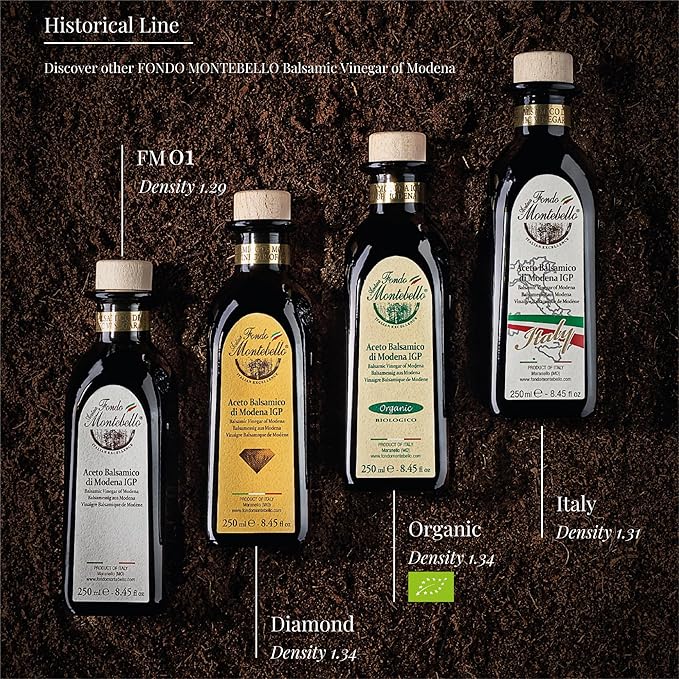 Balsamic Vinegar of Modena 8.45 fl.oz. (250ml) IGP-Certified Dense Balsamic Vinegar with a Bold Sweet-and-Sour Taste - Product from Italy