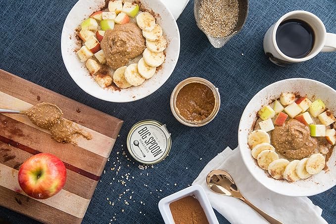 Big Spoon Roasters Fiji Ginger Almond Butter with Sea Salt - Keto Friendly Low Sugar Almond Butter - Crunchy &amp Bee-Friendly Almonds - Gourmet &amp Pure Almond Nut Butter - 2 x 13 Ounces
