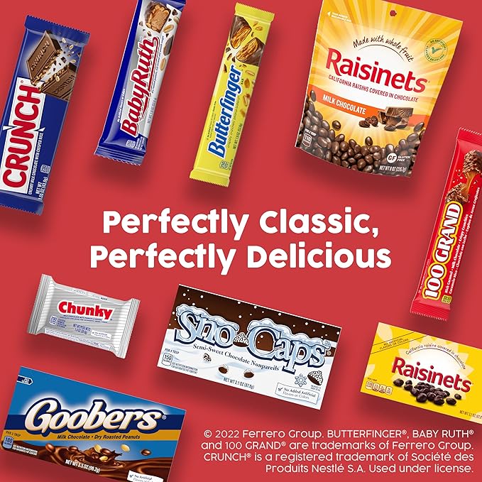 Chunky Giant Milk Chocolate Candy Bar 12 Count Bulk Individually Wrapped Ferrero Candy 4.2 oz
