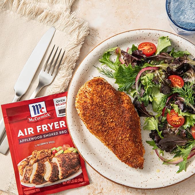McCormick Air Fryer Applewood Smoked BBQ Seasoning Mix 1.25 oz (Pack of 12)