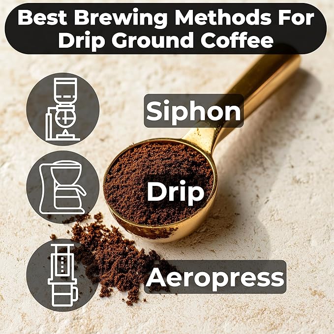 Half Moon Decaf - 3-Pack - Freshly Roasted After Your Order – Specialty Grade Swiss Water Process Low Acid Organic Single Origin Medium Roast Drip Ground Coffee – Pack of 3 (12 Ounces Each)