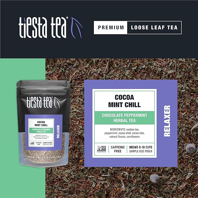 Tiesta Tea Ultimate Live Loose Leaf Kit Tea Starter Kit with High to Non-Caffeinated Blends Hot &amp Iced Brews Includes Black Green Herbal Sample Bags and 16oz Brewmaster Dispensing Infuser