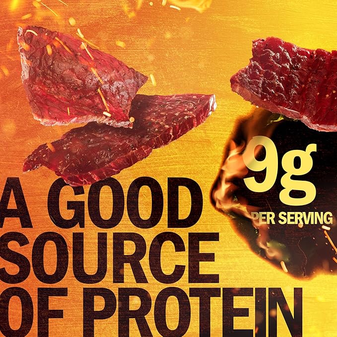 Jack Link's Beef Jerky Sweet &amp Hot Large Jerky Bags - Flavorful Meat Snacks Ready to Eat Protein Snacks 9g of Protein per Serving Made with 100% Beef - 9 Oz. (Pack of 2)