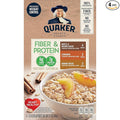 Quaker Instant Oatmeal Fiber &amp Protein 3 Flavor Variety Pack Individual Packets 8 Count (Pack of 4)
