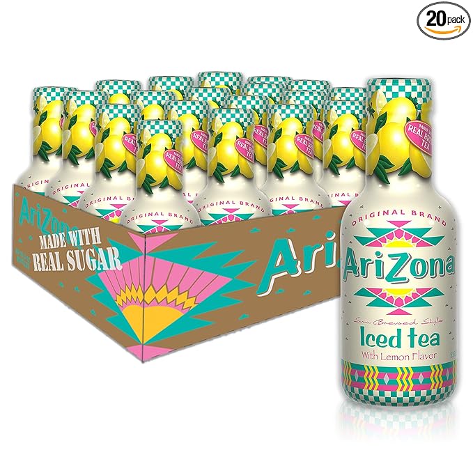 Arizona Lemon Tea 16.9 Fl Oz Pack Of 20