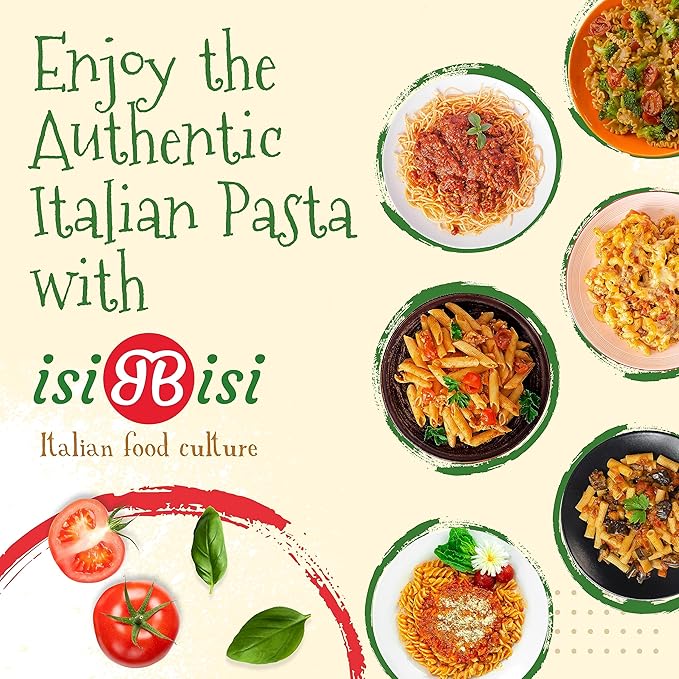 isiBisi Gluten Free Pasta Sampler 8-Pack - Penne Spaghetti Rigatoni Elbow Baby Mafalda Spirali Noodles - Non GMO Vegan Made in Italy