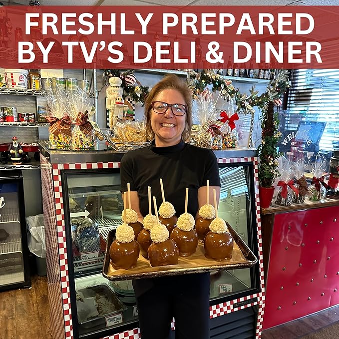 TV's Deli &amp Diner Gourmet Jumbo Caramel Apple | Caramel Toasted Almonds &amp Milk Chocolate | Handmade &amp Freshly Prepared (Almond Milk Chocolate)