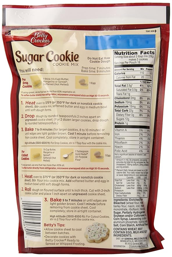 Betty Crocker Sugar Cookie Mix 21 Ounce (Pack of 10)