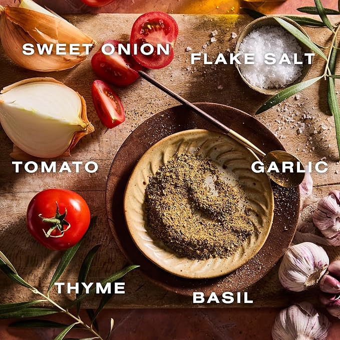 Dalkin &amp Co. Tuscan Herbs Garlic Tomato &amp Red Pepper Blend Italian-Inspired Cooking Seasoning for Pantry &amp Kitchen Eco Friendly Reusable Jar Clean Flavor with No Fillers or Additives