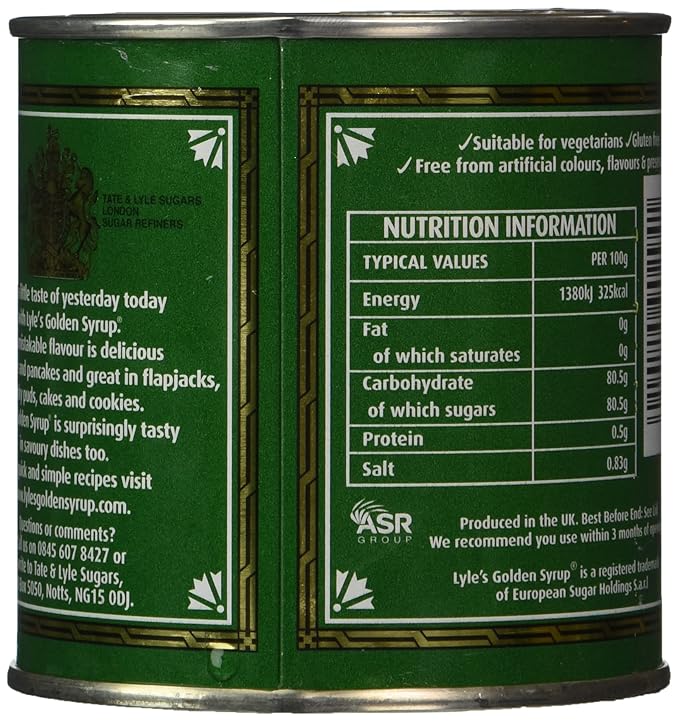 Tate &amp Lyle Golden Syrup - Case of 12 X 454 Gram Containers