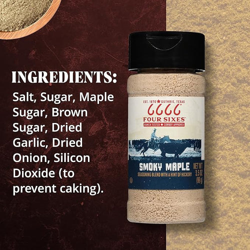 6666 Four Sixes Smoky Maple Seasoning 6.7 Ounce (Pack of 6)