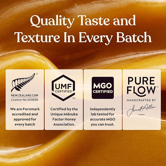 Manuka Honey UMF 20+ MGO 830+ 100% Pure New Zealand Raw Unfiltered Certified Award Winning Silky Smooth Taste &amp Texture 17.6 Oz