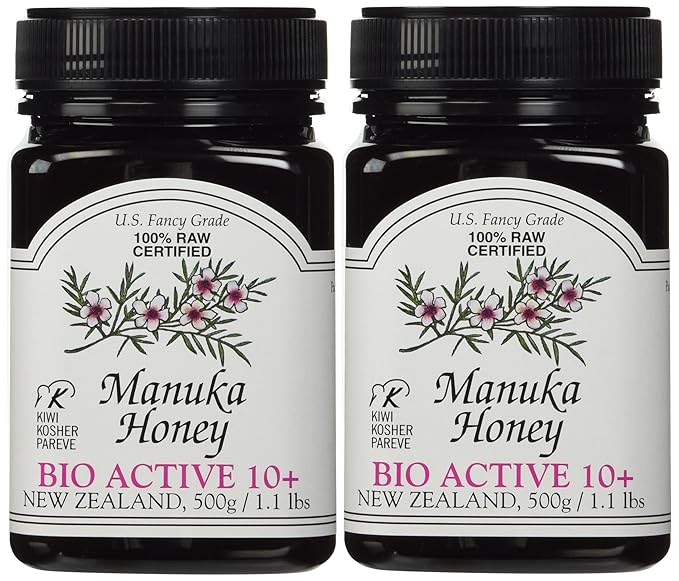 PRI Manuka Honey MGO 100+ New Zealand Raw Monofloral Manuka Honey 1.1lbs (Pack of 2)