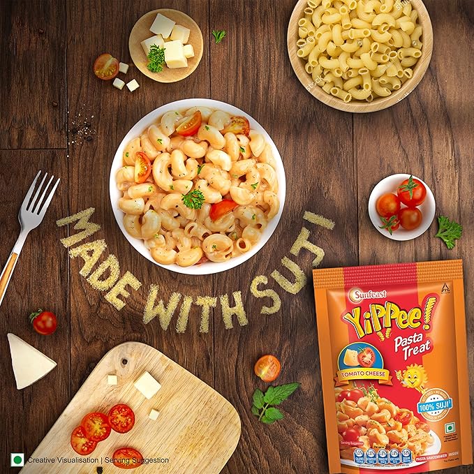 Sunfeast Pasta Treat the Original Instant Pasta Tomato Cheese (Whole Wheat No Mida)70 Gm