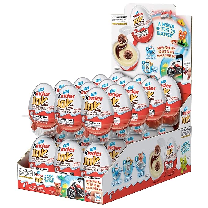 Kinder JOY Eggs 30 Count Individually Wrapped Chocolate Candy Eggs With Toys Inside Perfect Surprise for Kids 21 oz