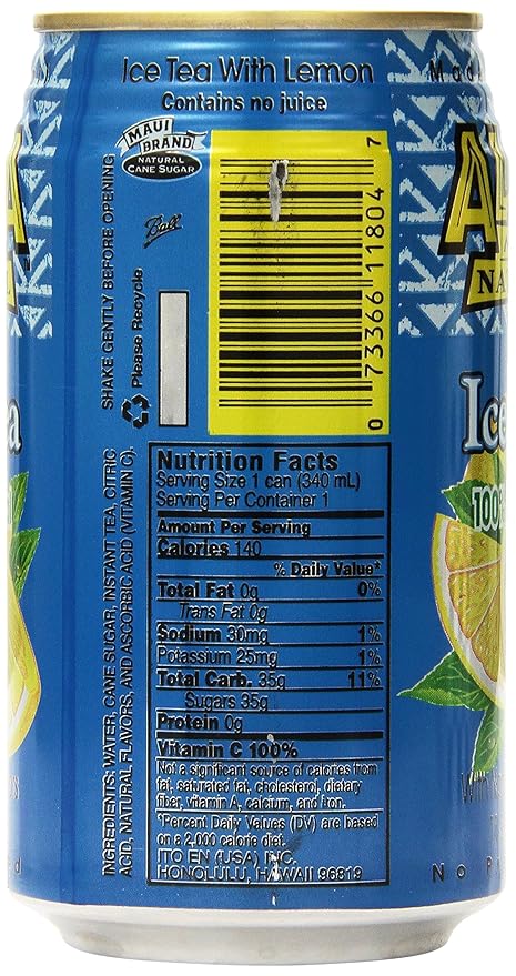Aloha Maid Natural Drink Iced Tea 11.5 Ounce (Pack of 24)