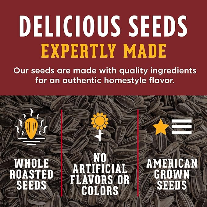 DAVID SEEDS Roasted and Salted Bar-B-Q Jumbo Sunflower Seeds 5.25 oz 12 Pack